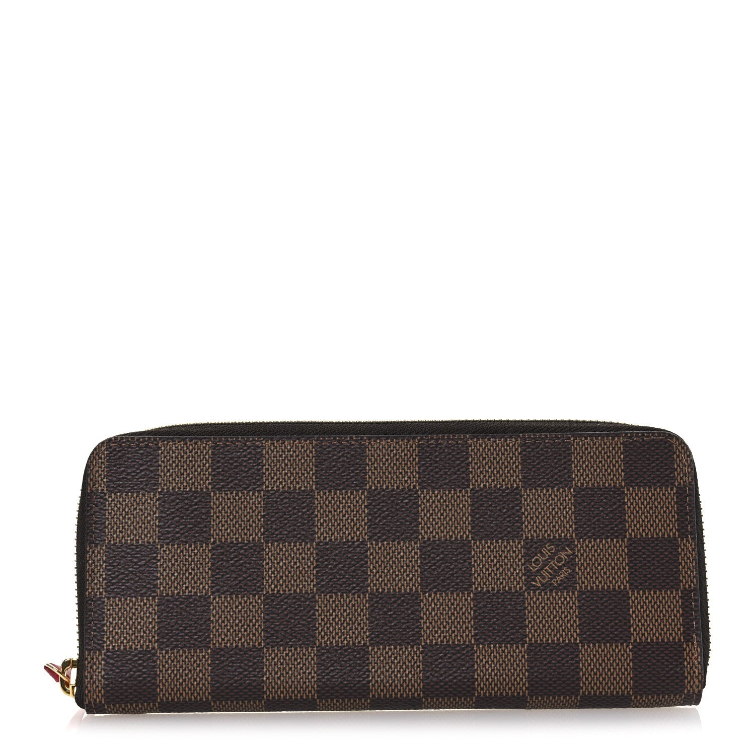 Damier Ebene Clemence Wallet Cherry