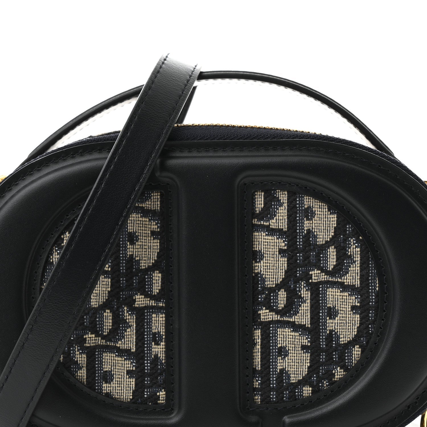 Oblique CD Signature Oval Crossbody Camera Bag Blue Multicolor