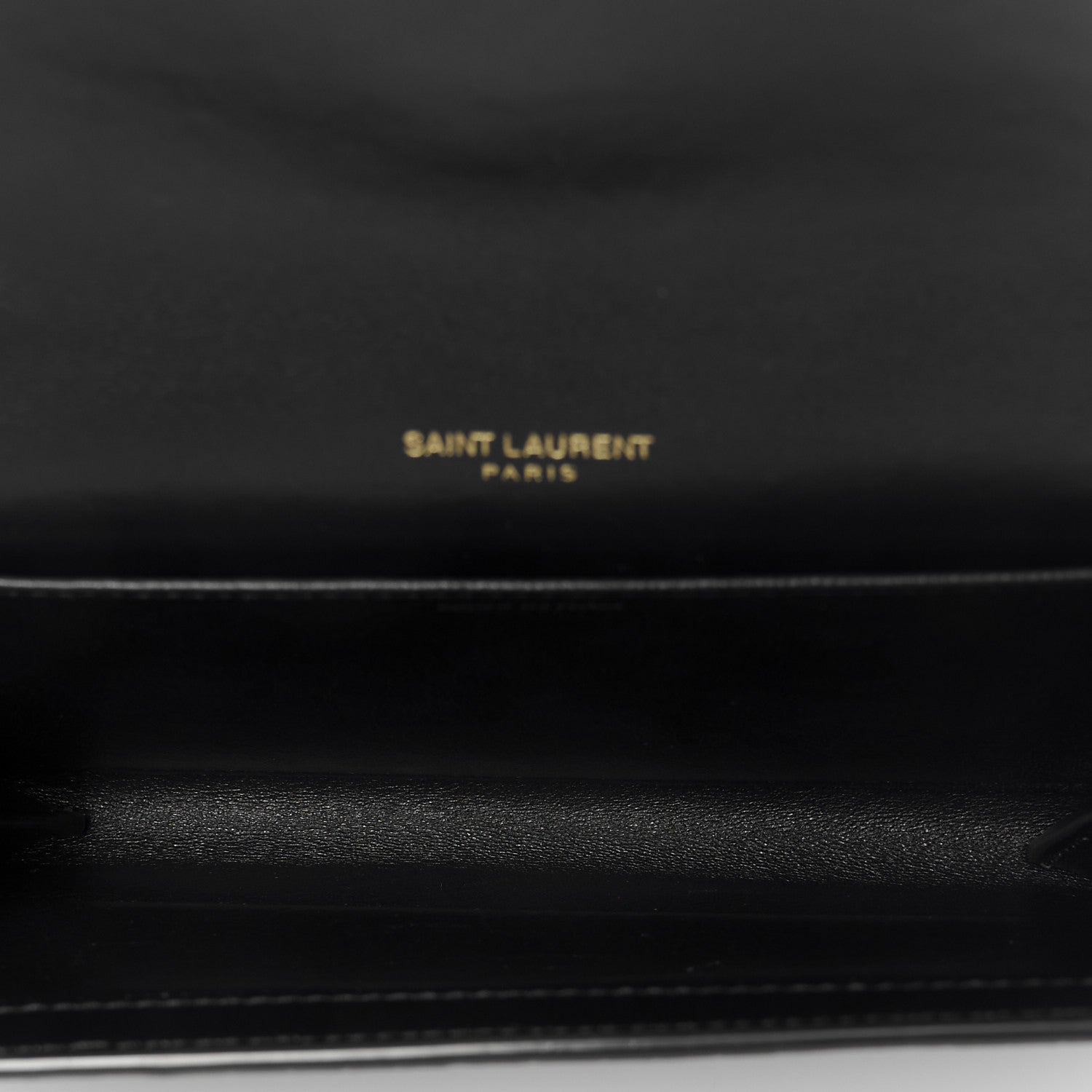 Calfskin Crocodile Embossed Monogram Uptown Chain Wallet Black