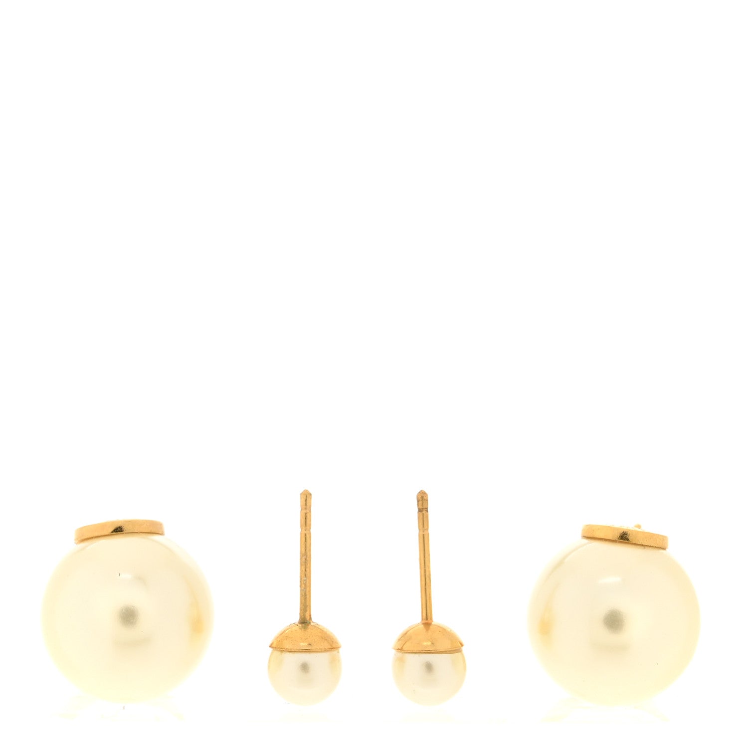 Pearl Crystal Dior Tribales Drop Earrings Gold Blue