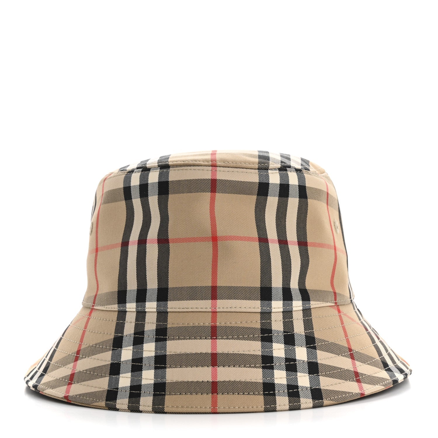 Technical Cotton Vintage Check Bucket Hat S Archive Beige