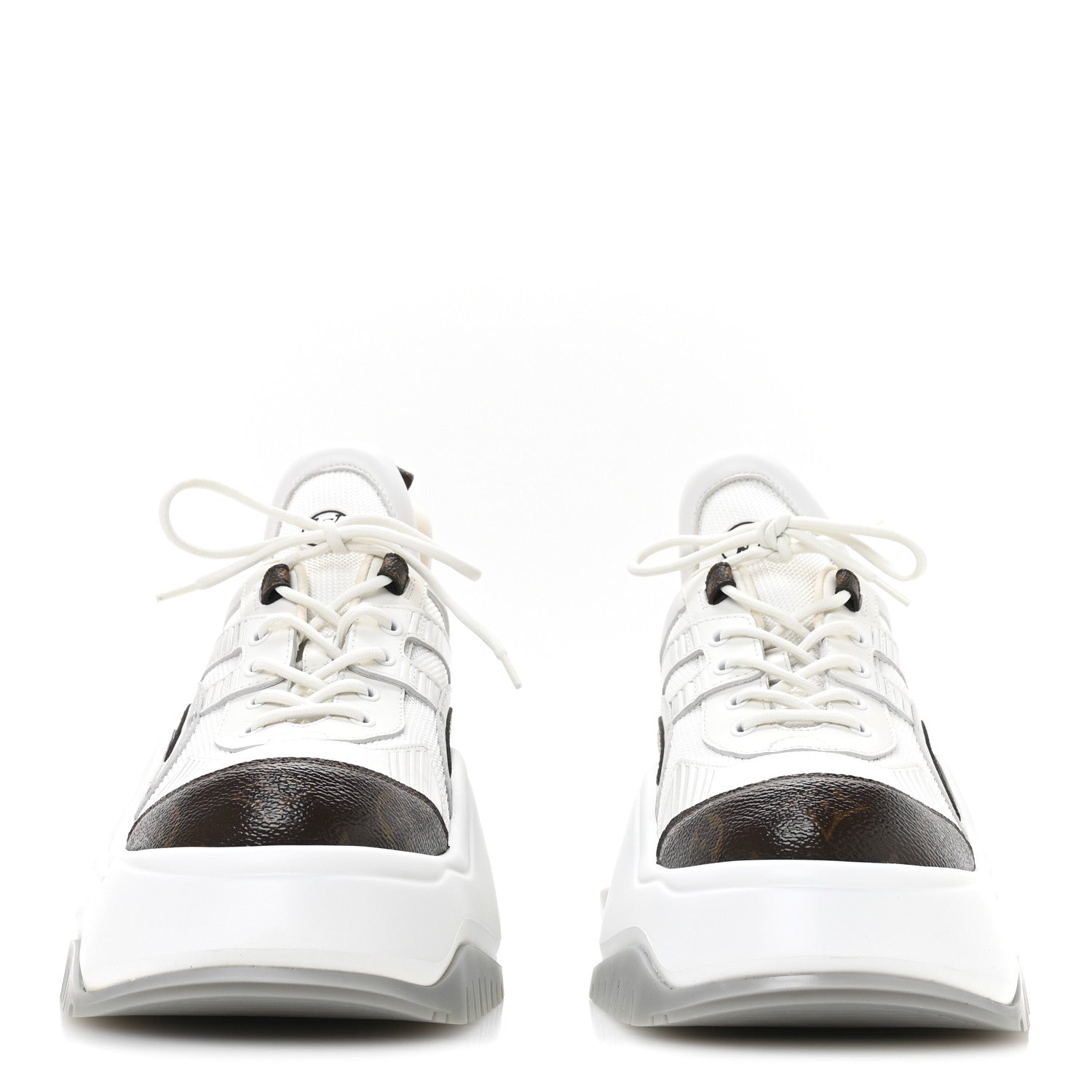 Calfskin Monogram Mens LV Archlight 2.0 Platform Sneakers 8.5 White