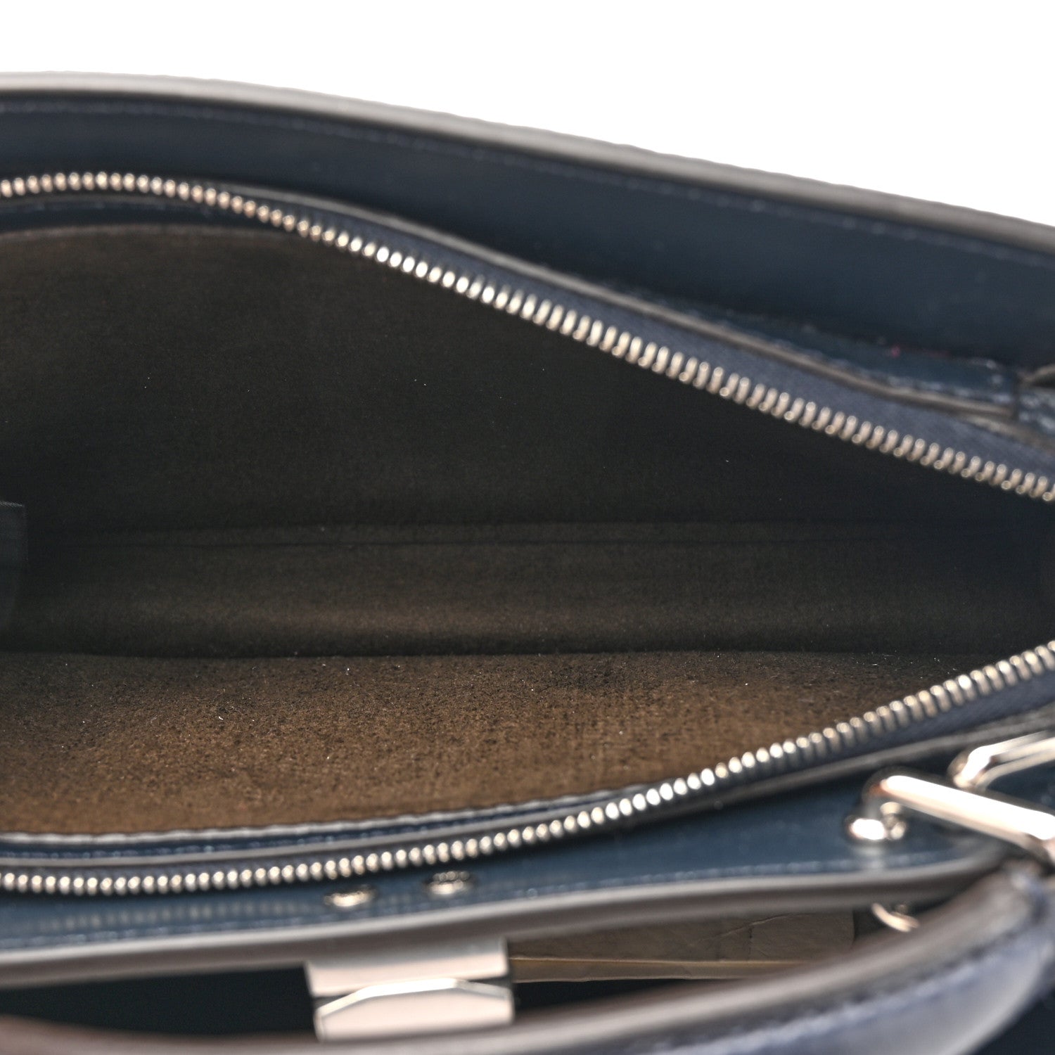 Cuoio Romano Vitello Cover Bi-Color Peekaboo I See U X Cross Satchel Cuoio Blue