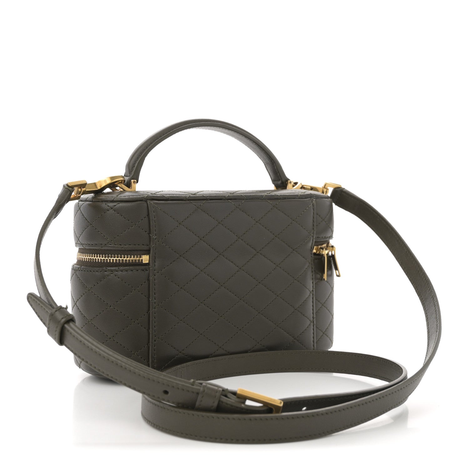 Lambskin Quilted Mini Gaby Vanity Case Light Musk