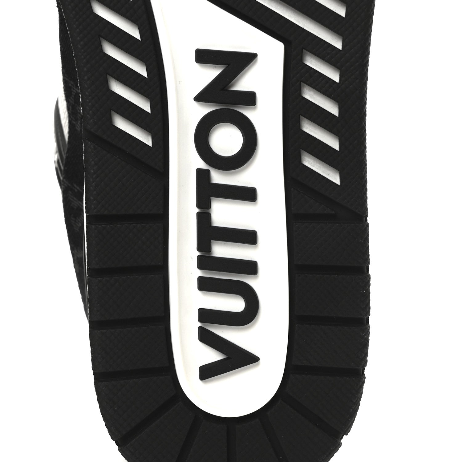 Calfskin Embossed Monogram Denim Mens LV Trainer Sneakers 9.5 Black