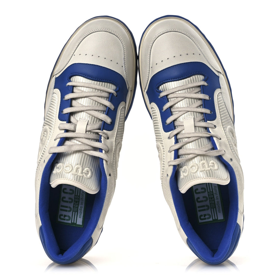 Dali Soft Calfskin Mens Mac80 Sneakers 11.5 Off White Blue