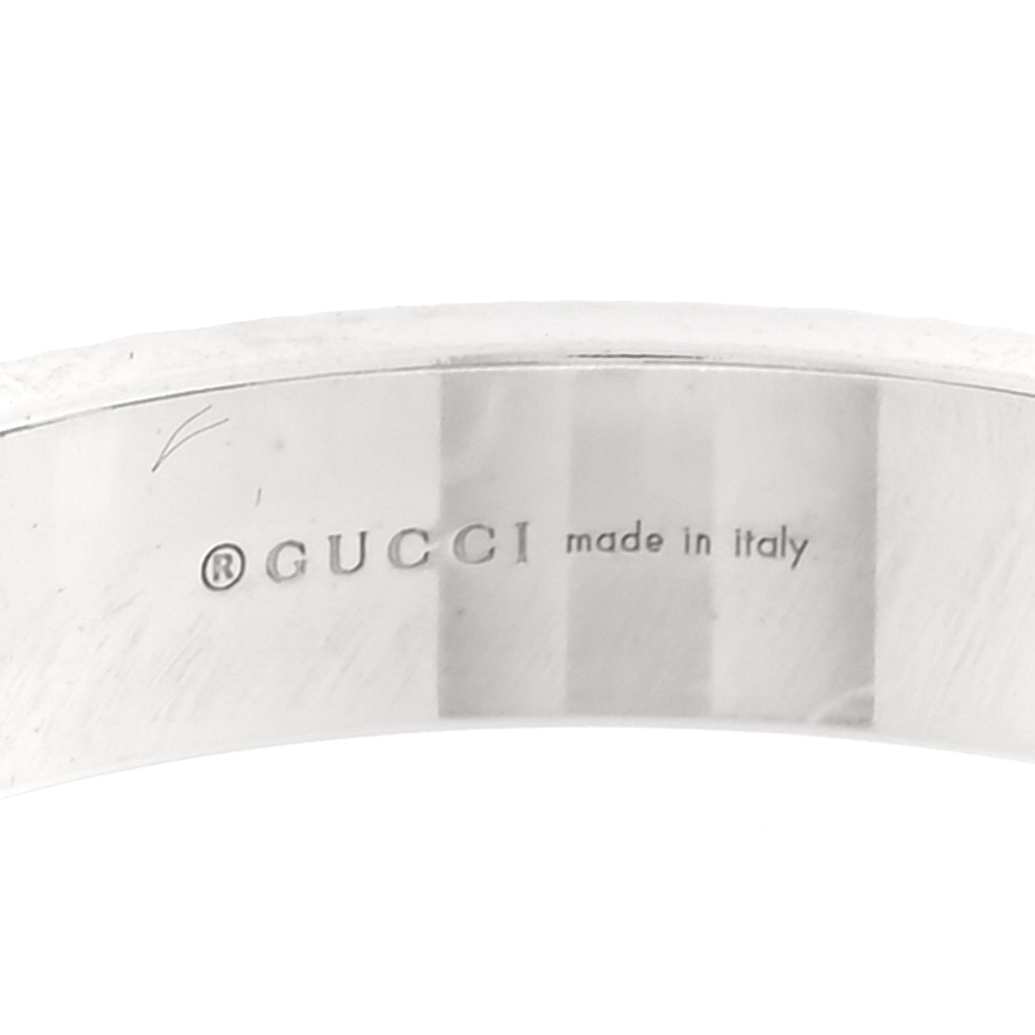 18K White Gold Icon Heart Band Ring 61 9.5