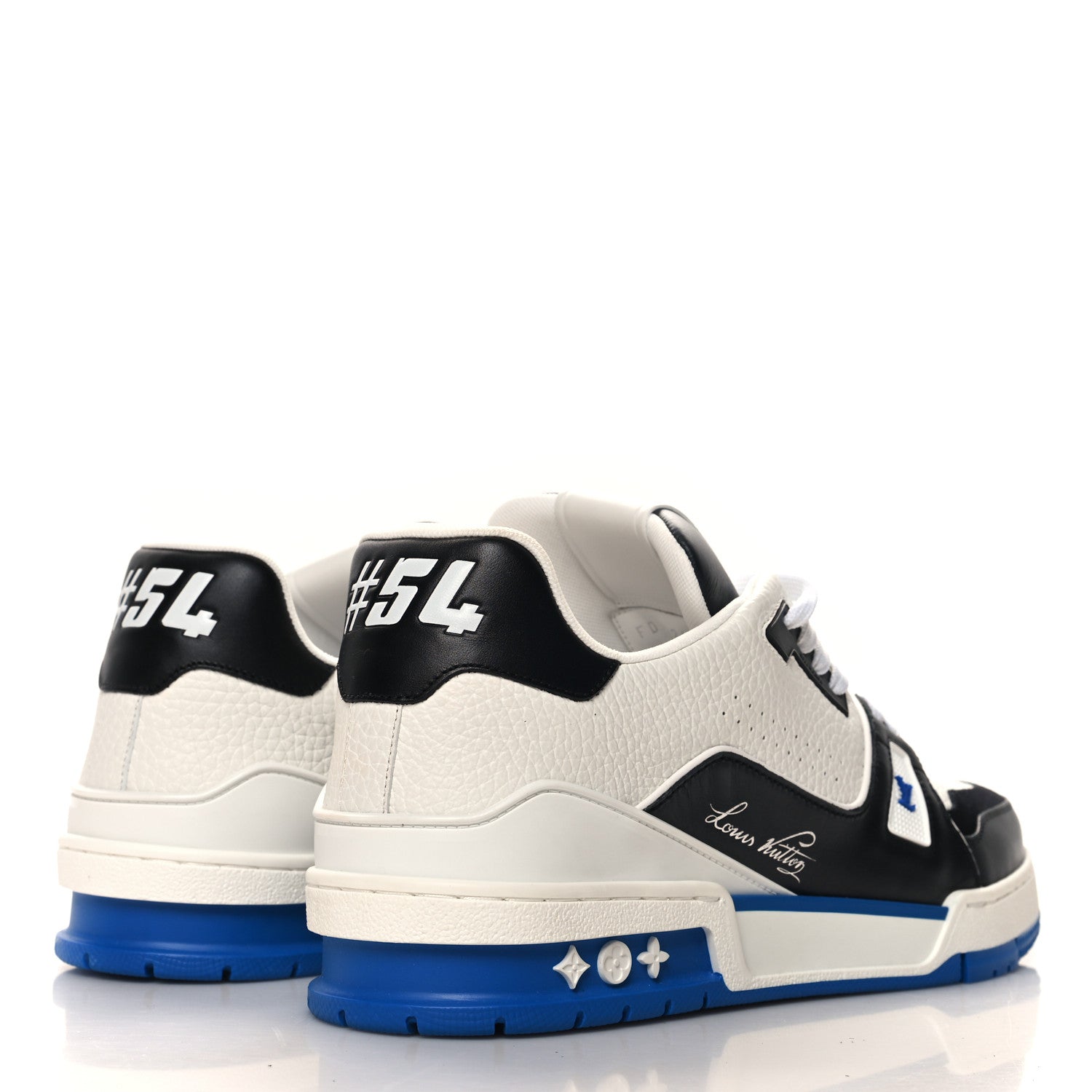 Calfskin Mens LV Trainer Maxi Sneakers 9 Blue