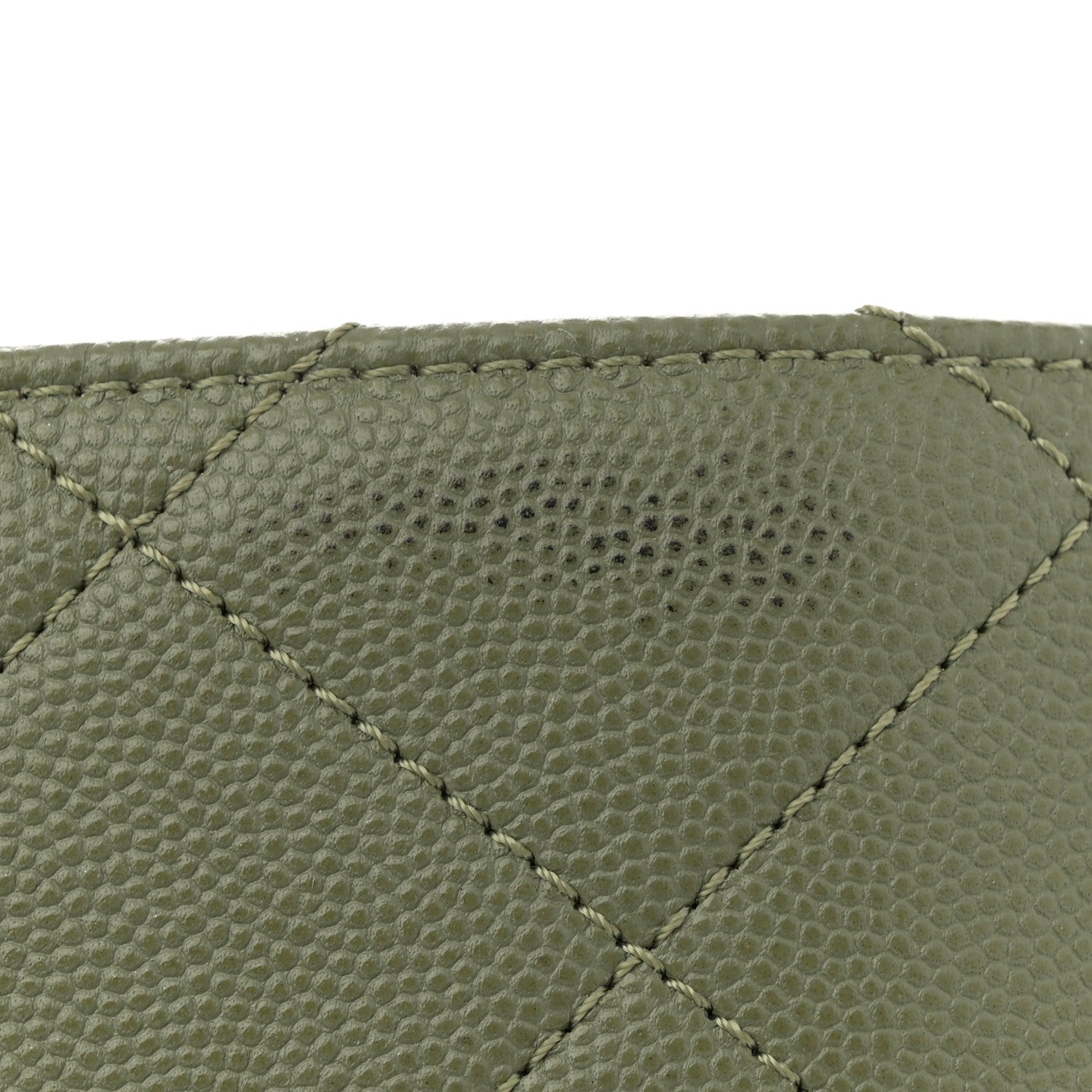 Caviar Quilted Mini Bracelet On Chain Flap Green