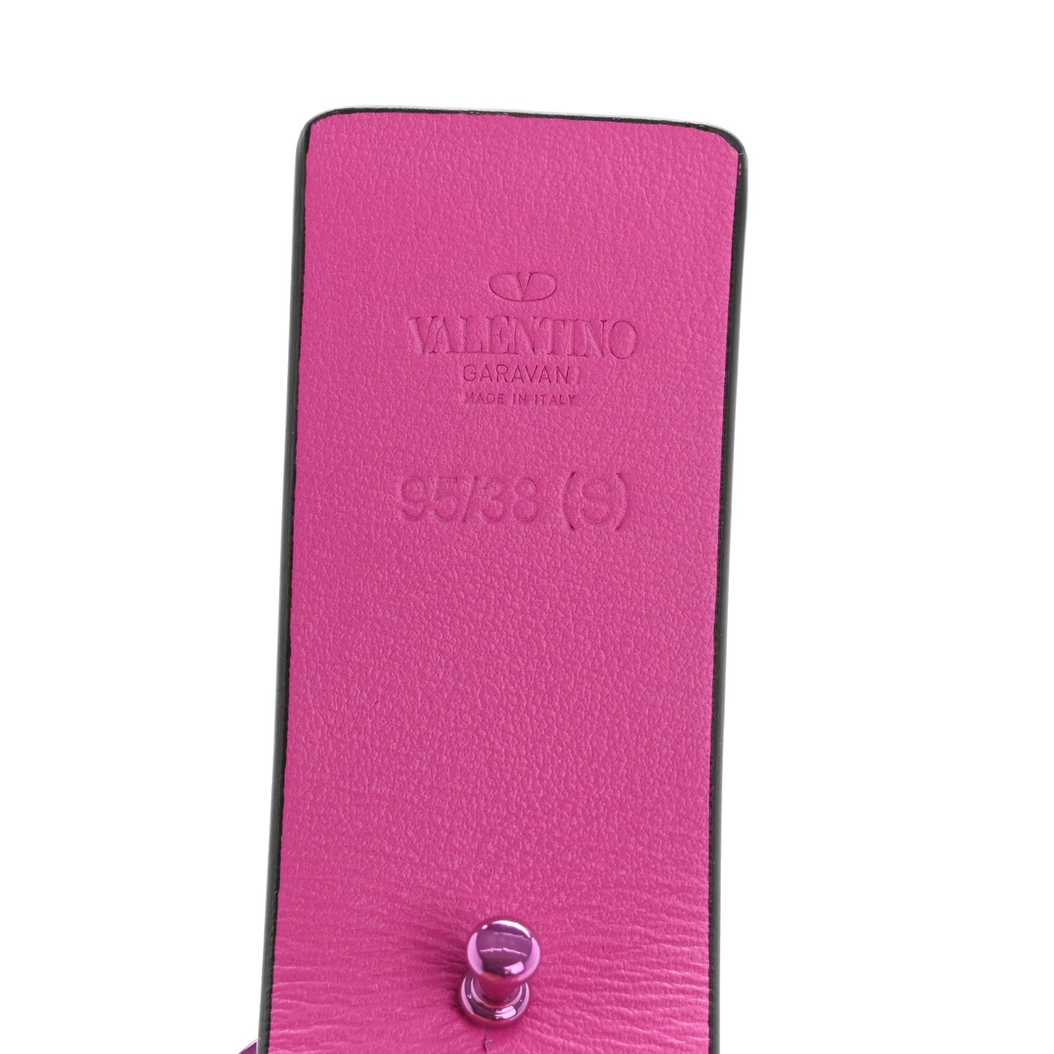Glossy Calfskin Lacquer Monochrome VLogo 30mm Belt S 95 38 Pink PP
