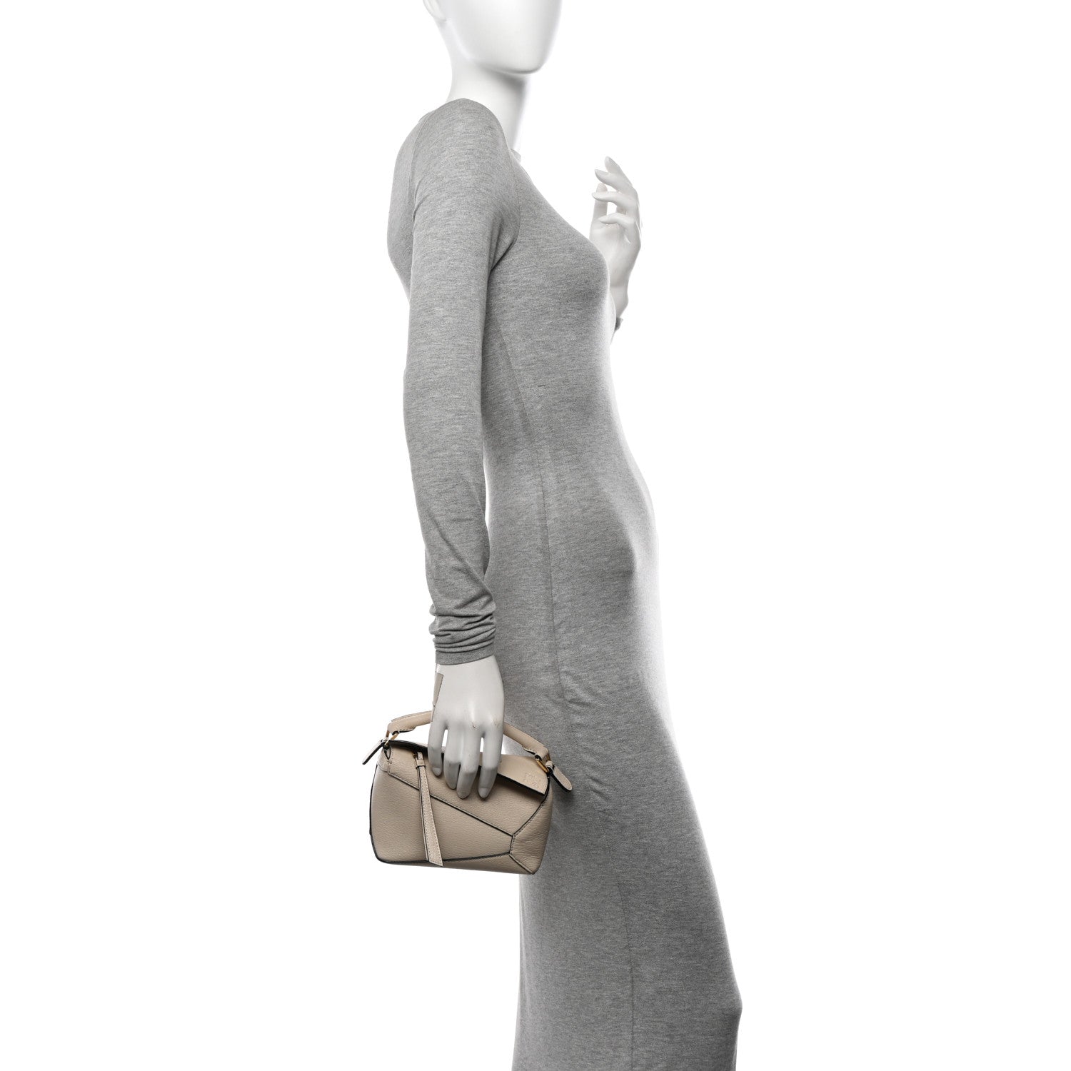 Calfskin Mini Puzzle Edge Bag Piedra