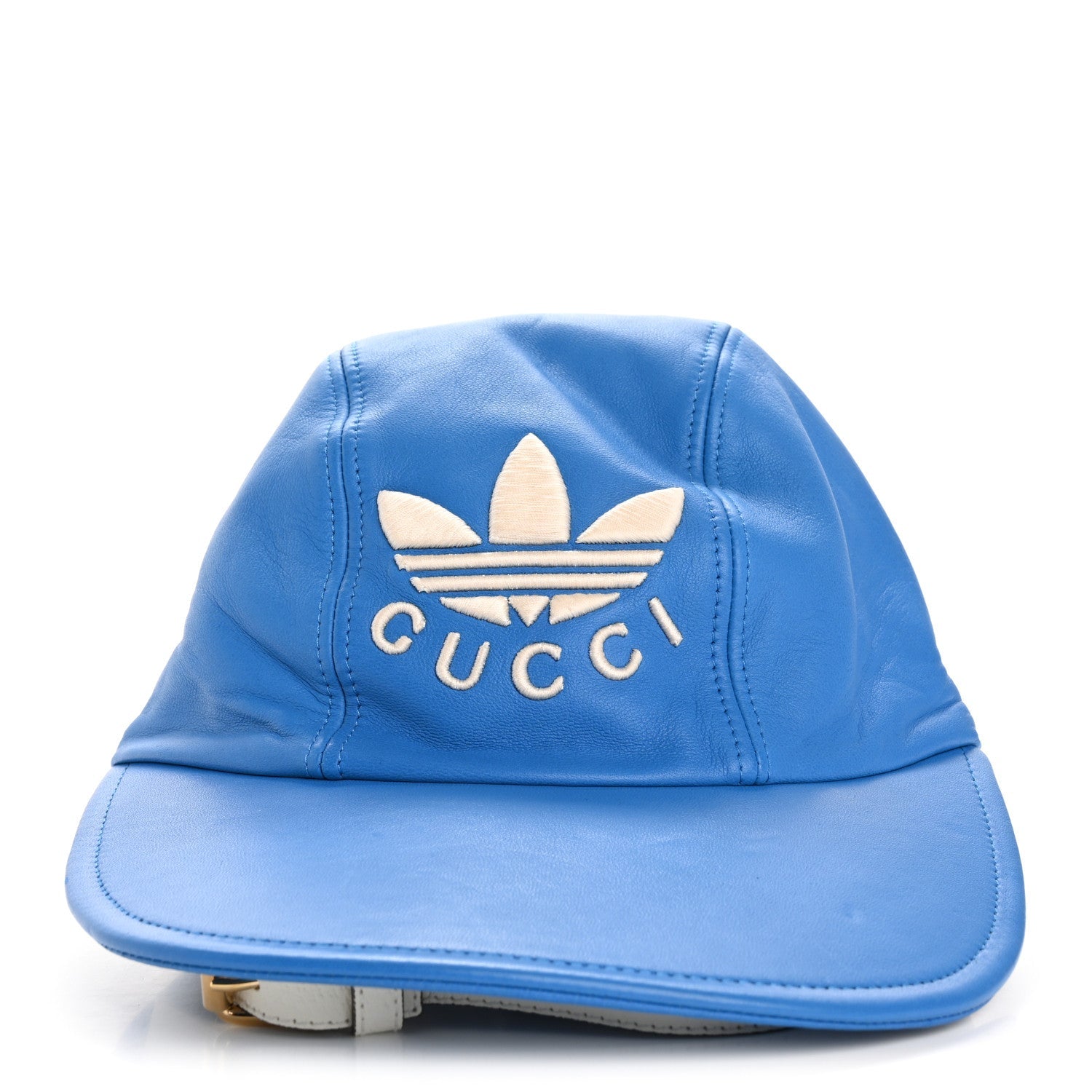 X ADIDAS Lambskin Trefoil Stefanos Baseball Hat XL Blue