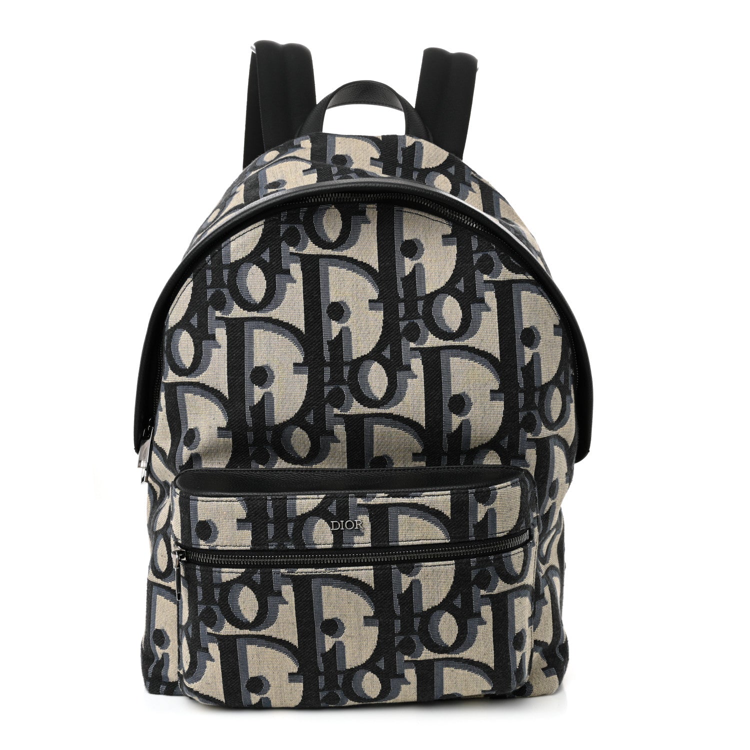 Oblique Maxi Calfskin Rider Kid's Backpack Beige Blue