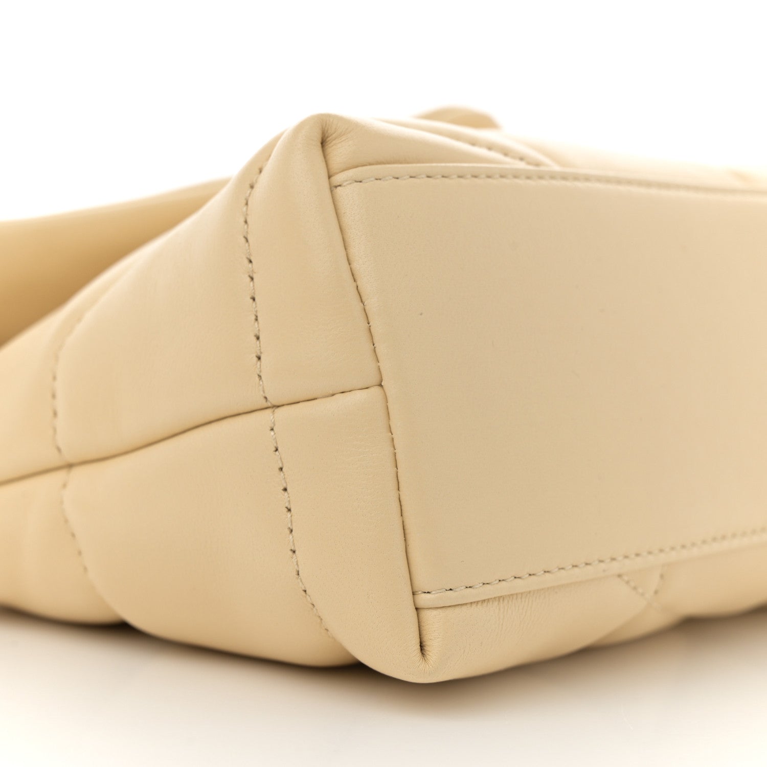 Lambskin Quilted Toy Loulou Puffer Monogram Chain Satchel  Jaune Pale