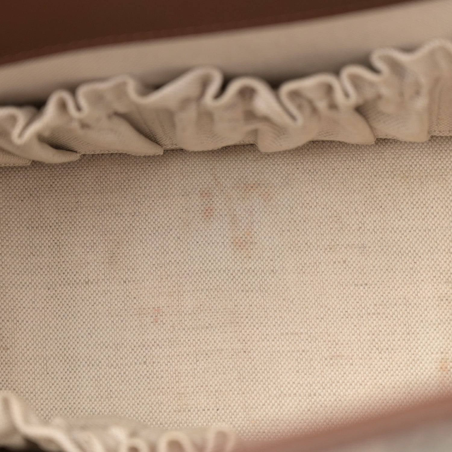 GG Supreme Monogram Azalea Calfskin Small Horsebit 1955 Foldover Top Handle Bag Beige Ebony Brown Sugar