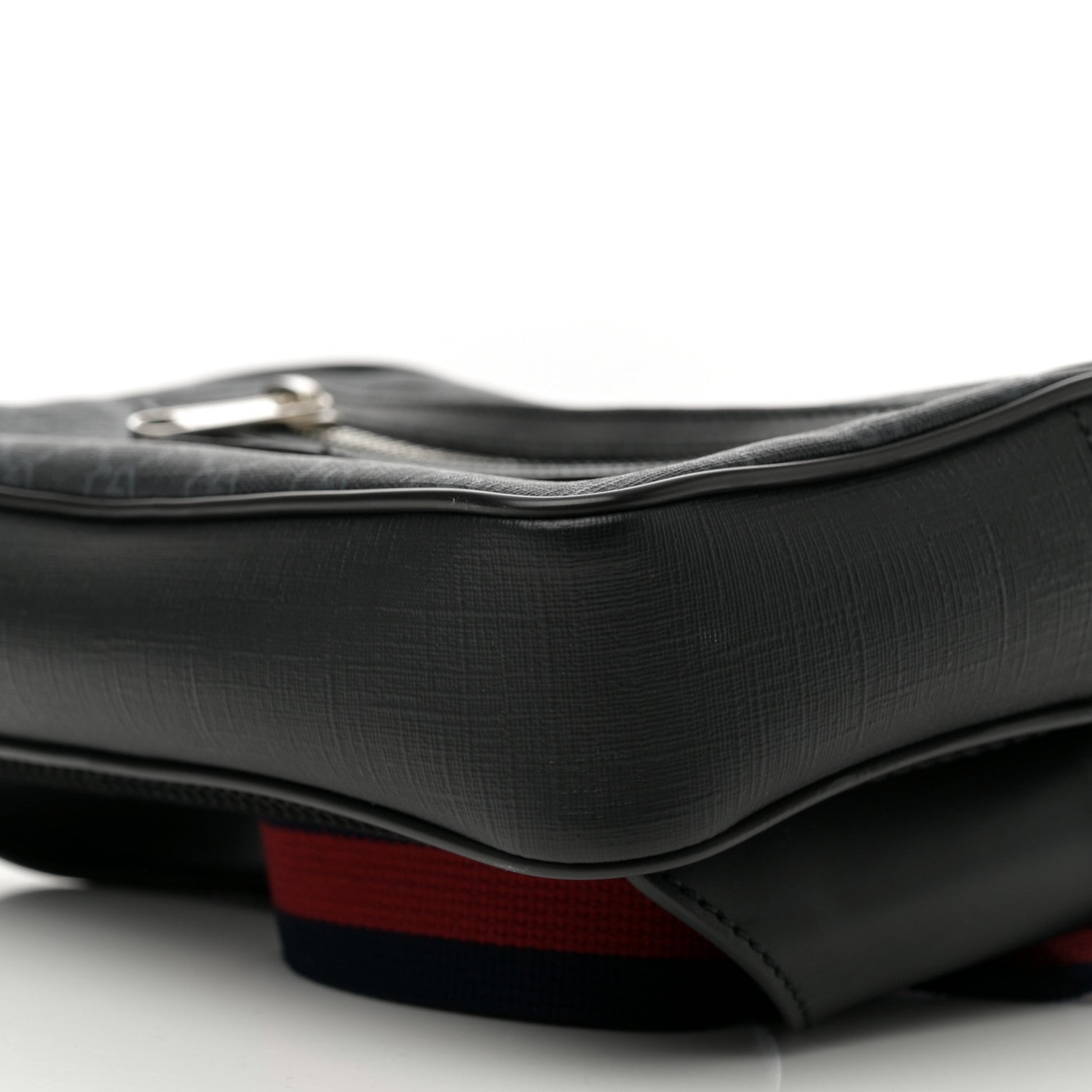 Soft GG Supreme Monogram Web Belt Bag Black Grey