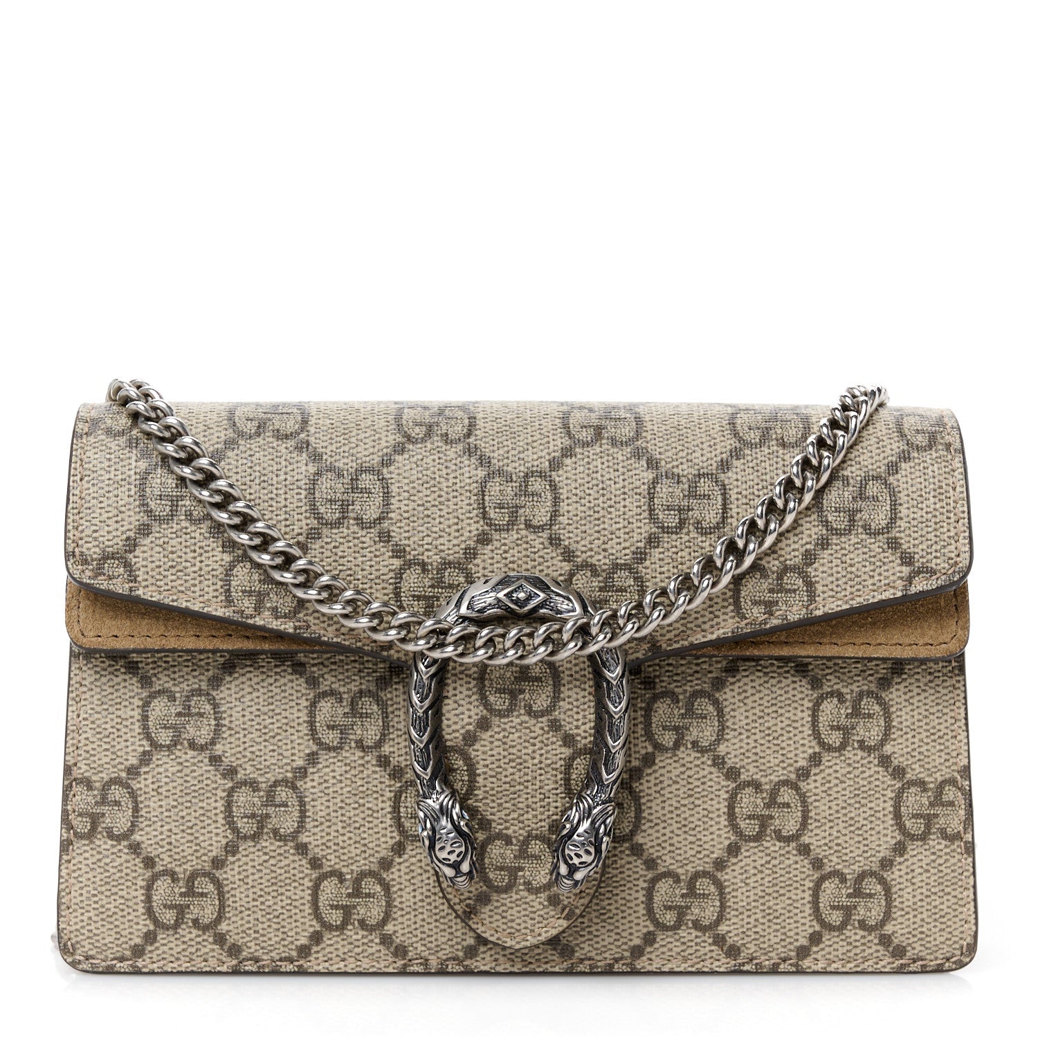GG Supreme Monogram Super Mini Dionysus Shoulder Bag Taupe