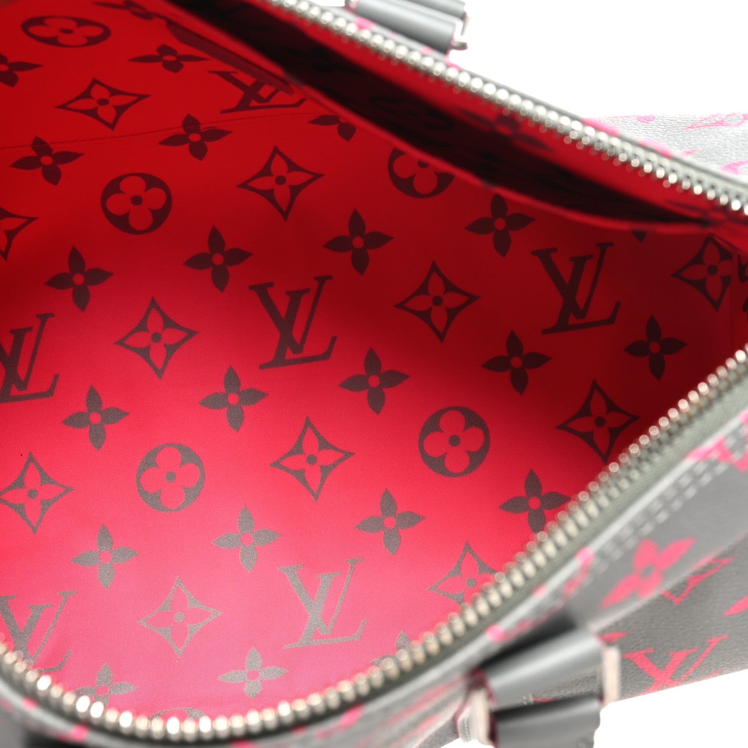 Monogram Glow Up Keepall Bandouliere 35 Grey Pink