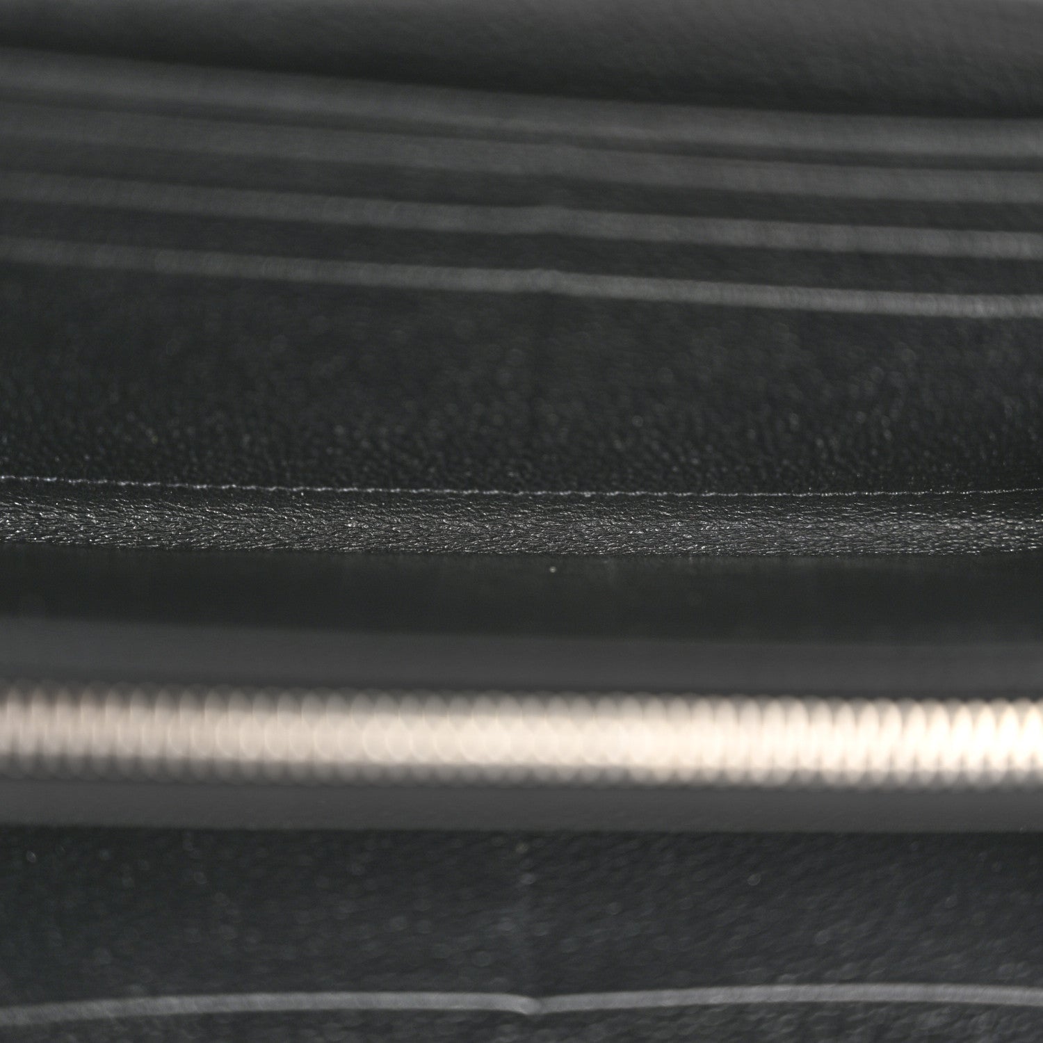 Grained Calfskin Rive Gauche Classic Large Wallet Black