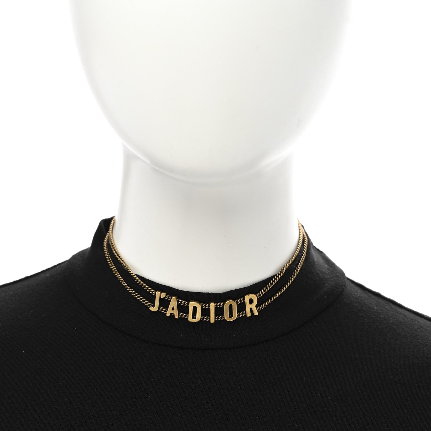Metal J'Adior Choker Necklace Aged Gold