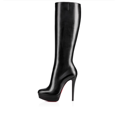 CL Bianca Botta 120MM Black Calf Leather Knee Boots