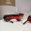CL Brodiriza Embellished D'orsay Pumps 100mm Satin Black