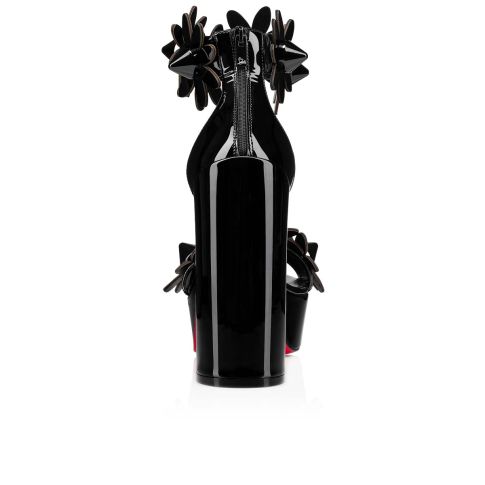 CL Daisy Spikes Alta Pumps 150mm Patent Calf Leather Black