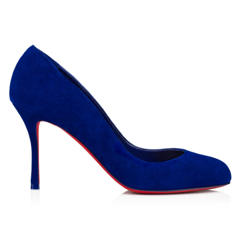 CL Dolly Pumps 85mm Veau Velours Galactiqueen Blue