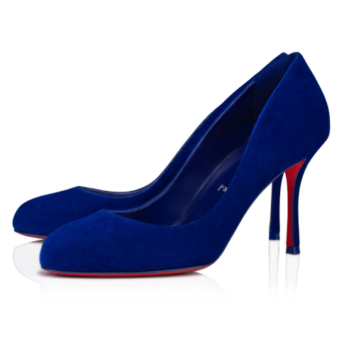 CL Dolly Pumps 85mm Veau Velours Galactiqueen Blue
