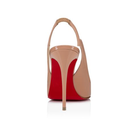 CL Hot Chick Sling 100 Mm Sling Back Pumps Patent Leather Blush
