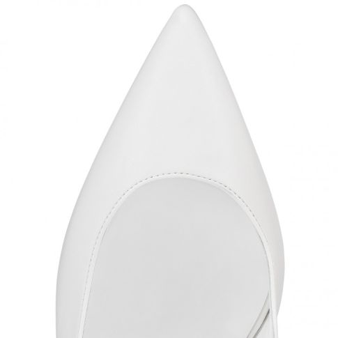 CL Hot Chick Sling 70mm Sling Back Pumps Nappa Leather Bianco