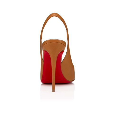 CL Hot Chick Sling Pumps 100mm Nappa Leather Nude 4