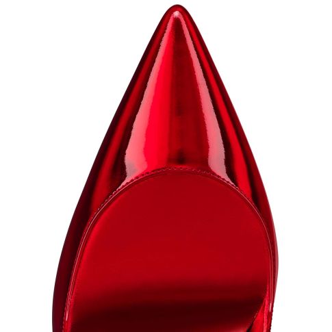 CL Hot Chick Sling Pumps 100mm Patent Calf Leather Red