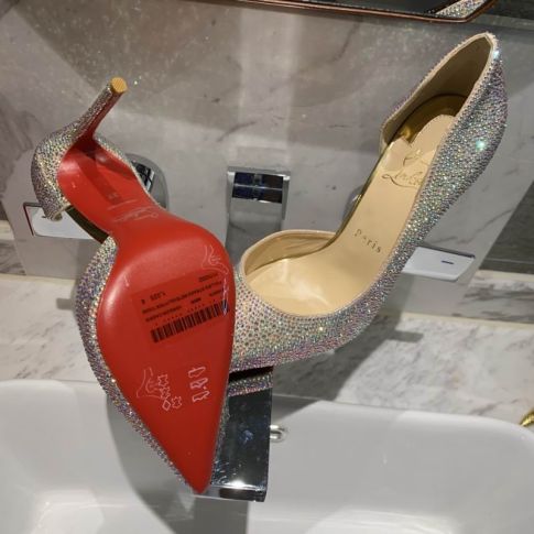 CL Iriza Pumps 100mm Glitter Strass Multicolor
