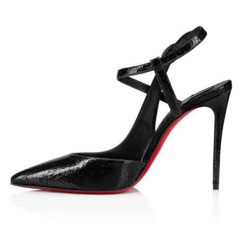 CL Jenlove Pumps 100mm Star Textured Specchio Leather Black