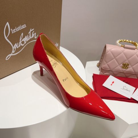 CL Kate 80 mm Pumps Patent Calf Leather Red