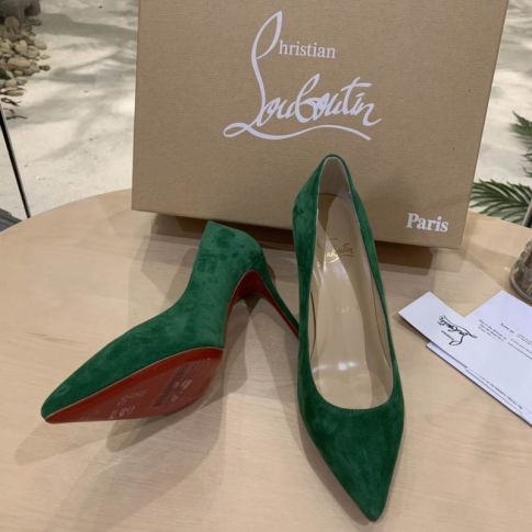CL Kate Pumps Veau Velours Green
