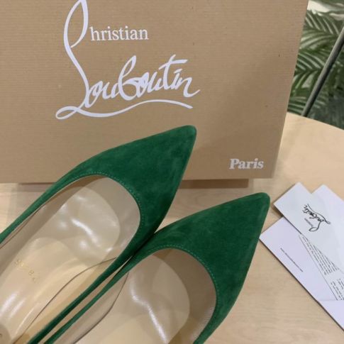 CL Kate Pumps Veau Velours Green