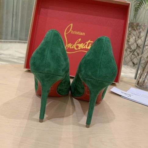 CL Kate Pumps Veau Velours Green