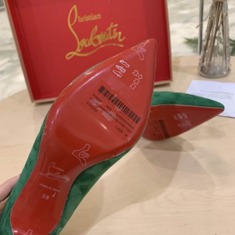CL Kate Pumps Veau Velours Green