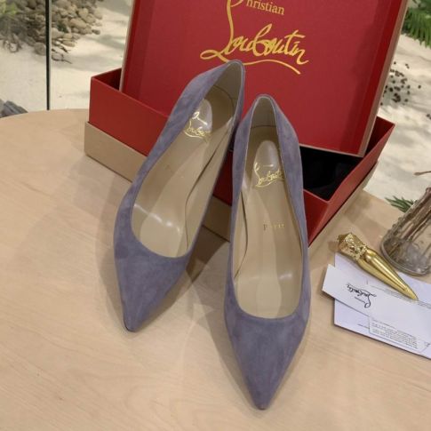 CL Kate Pumps Veau Velours Smoke
