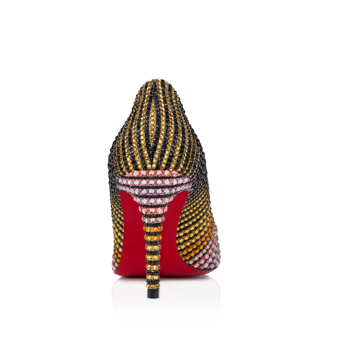 CL Kate Strass Aftersun Pumps 85mm Crepe Satin Multicolor