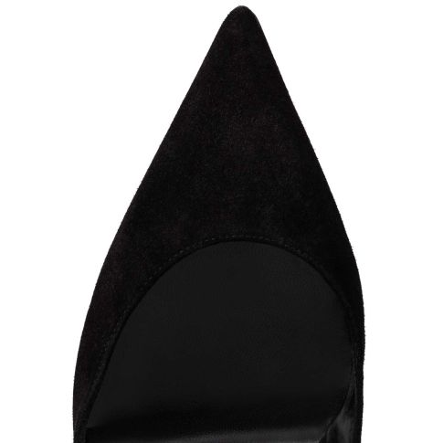 CL Lace Up Kate Pumps 85mm Veau Velours Black