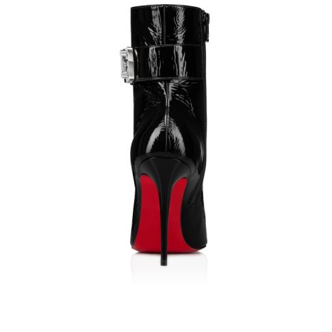 CL Lock Me Up Booty 100 Mm Low Boots Vog Patent Leather Black