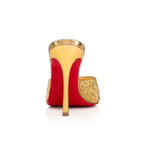 CL Me Dolly Strass Pumps 100 mm Suede Strass Embellished Gold