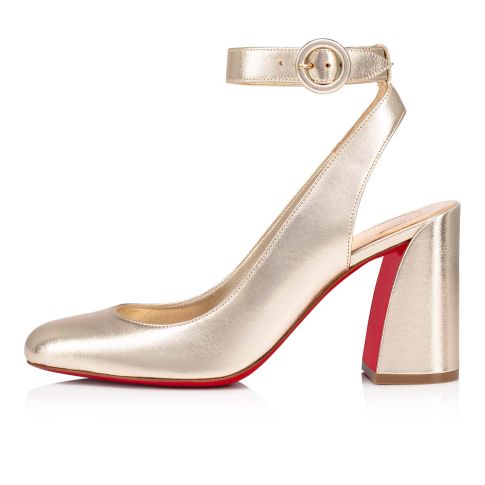 CL Miss Sab Sling Pumps 85mm Nappa Leather Gold