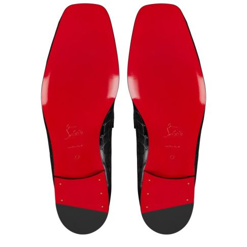 CL Mj Moc Loafers Alligator Embossed Calf Leather Black