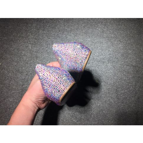 CL Pigalle Ballet Flats Strass Embellished Multicolor