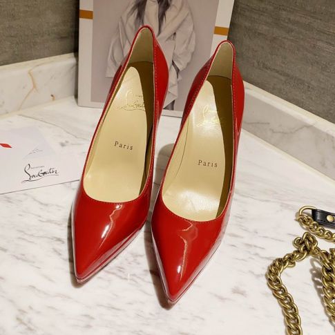 CL Pigalle Plato Pumps 100mm Patent Leather Red