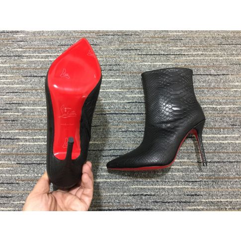 CL So Kate Booty Ankle Boots 85mm Embossed Calf Leather Black
